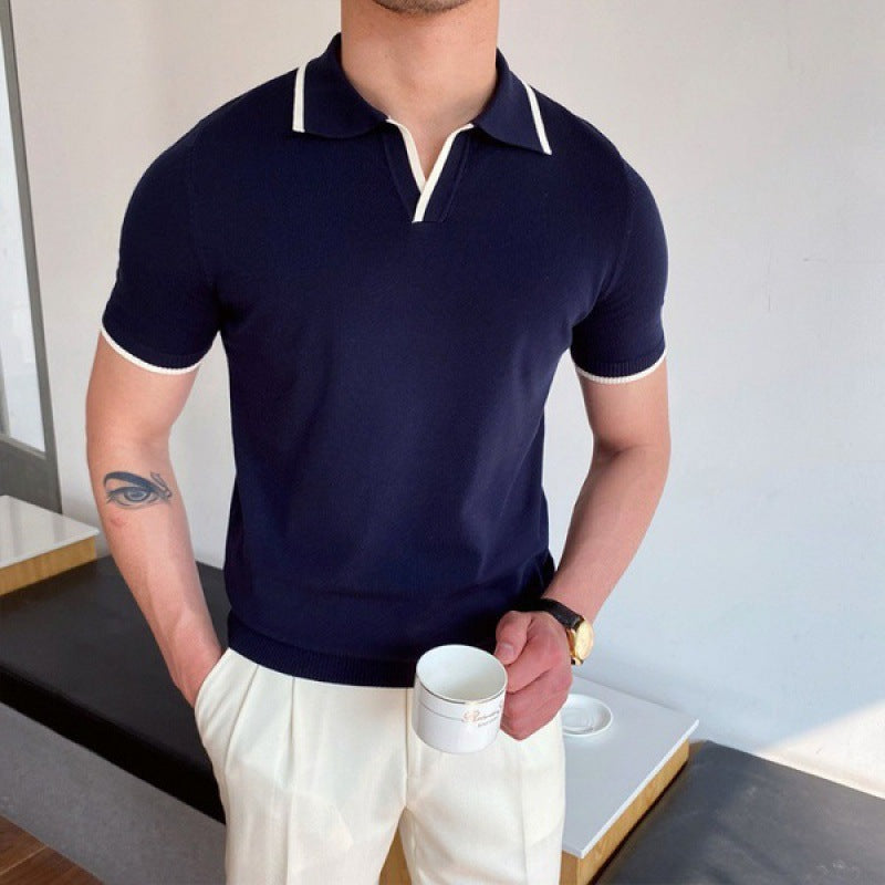 Polo Homme - Manches Courtes - Ajusté et Confortable - Style Moderne Casual