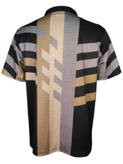 Polo Homme - Coupe Ajustée - Manches Courtes - Motif Géométrique Moderne