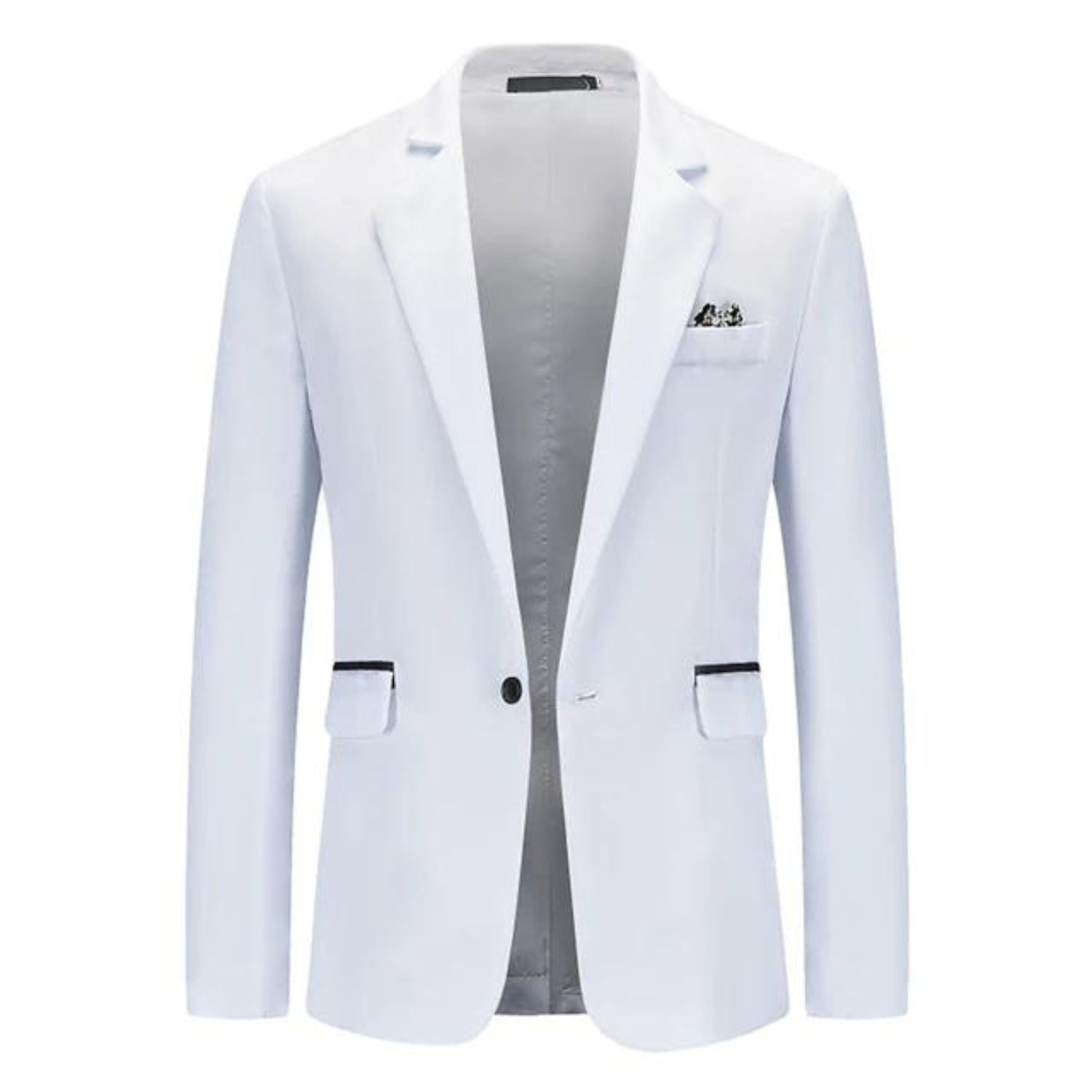 Blazer Homme - Coupe Slim - Fermeture 1 Bouton - Style Élégant Semi-Formel