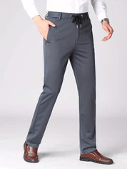 Pantalon Homme - Taille Élastique avec Cordon - Coupe Droite - Style Casual Chic