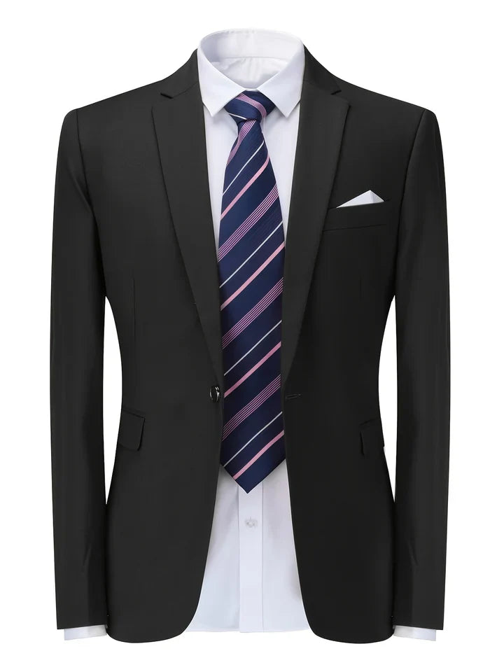 Blazer Homme - Coupe Moderne - Fermeture 1 Bouton - Revers Notch - Élégant Formel