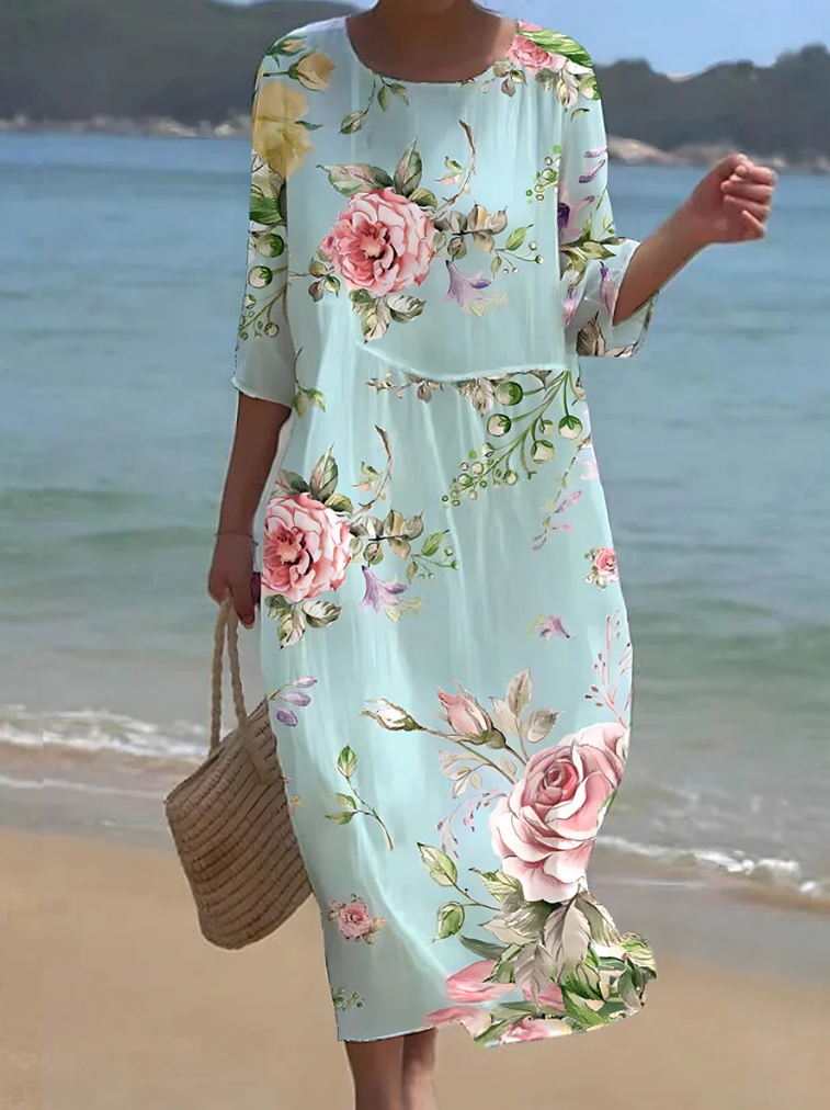 Robe femme moderne - Robe d'été à manches longues élégante et tendance