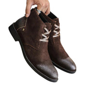 Bottes Chukka Homme - Daim Élégant - Lacets Classiques - Semelle Antidérapante