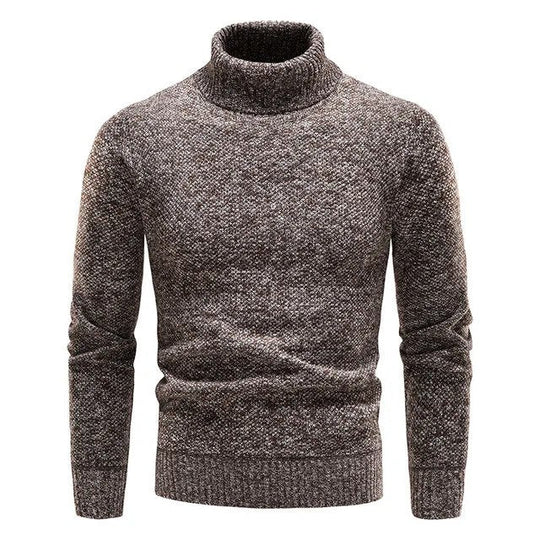 Pull col roulé homme - Tricot texturé - Coupe ajustée - Chaud et confortable