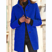 Manteau en laine vintage col montant femme - Cleotha