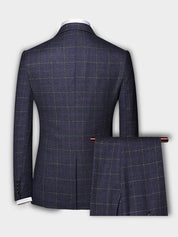 Costume Homme 3 Pièces - Coupe Ajustée - Blazer à Revers Notch - Élégant et Moderne