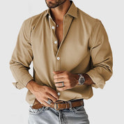 Chemise Homme - Coupe Ajustée - Col Classique - Manches Longues - Élégante et Confortable