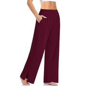 Pantalon Large Femme - Taille Élastique - Confort Stretch - Yoga & Détente