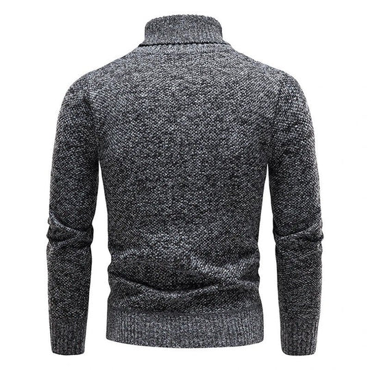 Pull col roulé homme - Tricot texturé - Coupe ajustée - Chaud et confortable