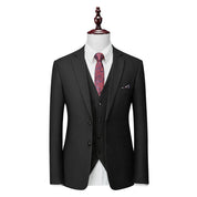 Costume 3 Pièces Homme - Coupe Ajustée - Veste 2 Boutons - Gilet Élégant - Pantalon Tailleur