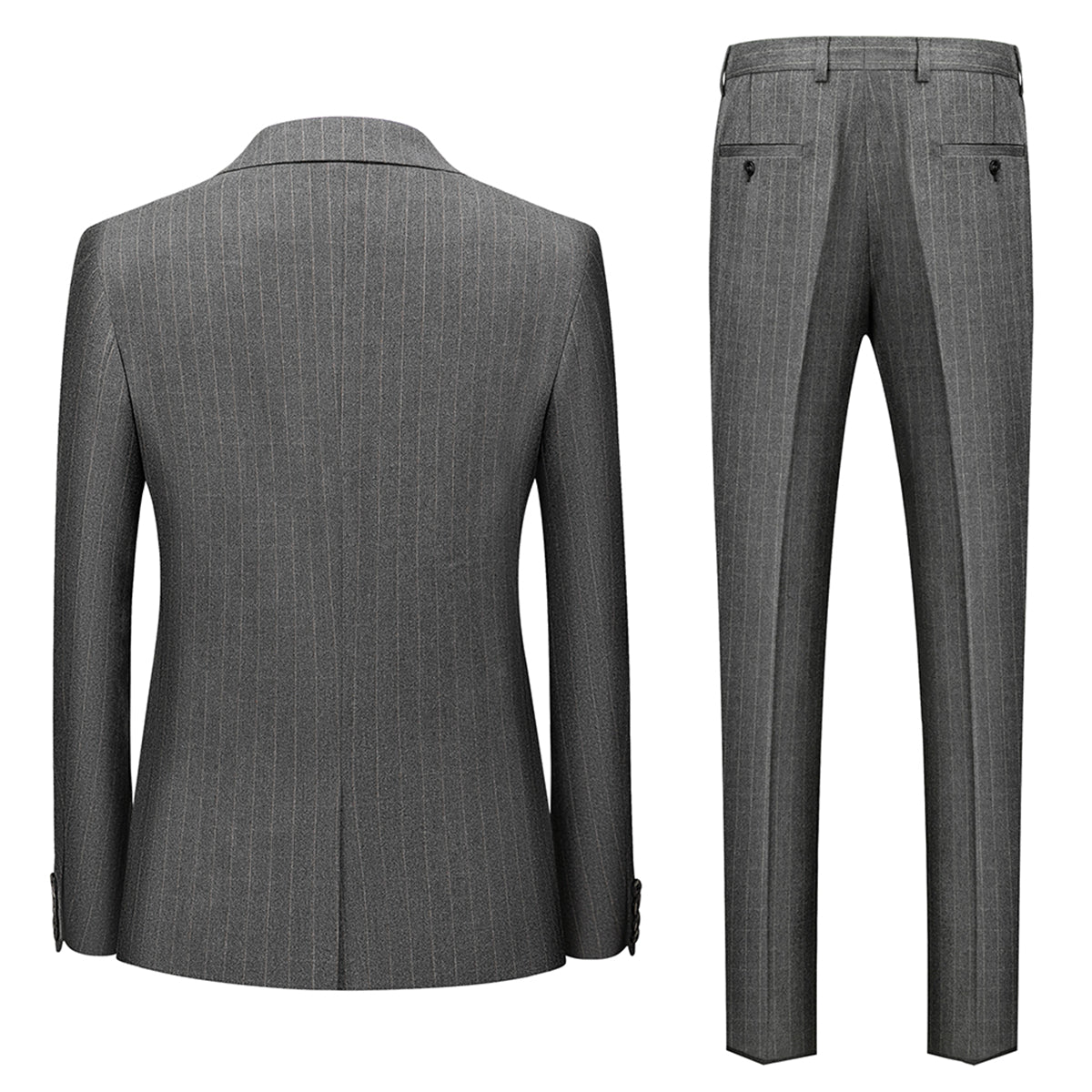 Costume 3 Pièces Homme - Coupe Ajustée - Veste 2 Boutons - Gilet Élégant - Pantalon Tailleur