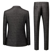 Costume 3 Pièces Homme - Coupe Ajustée - Veste 2 Boutons - Gilet Élégant - Pantalon Ajusté