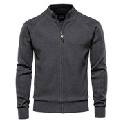 Gilet zippé homme - Maille texturée - Col montant - Confortable et élégant