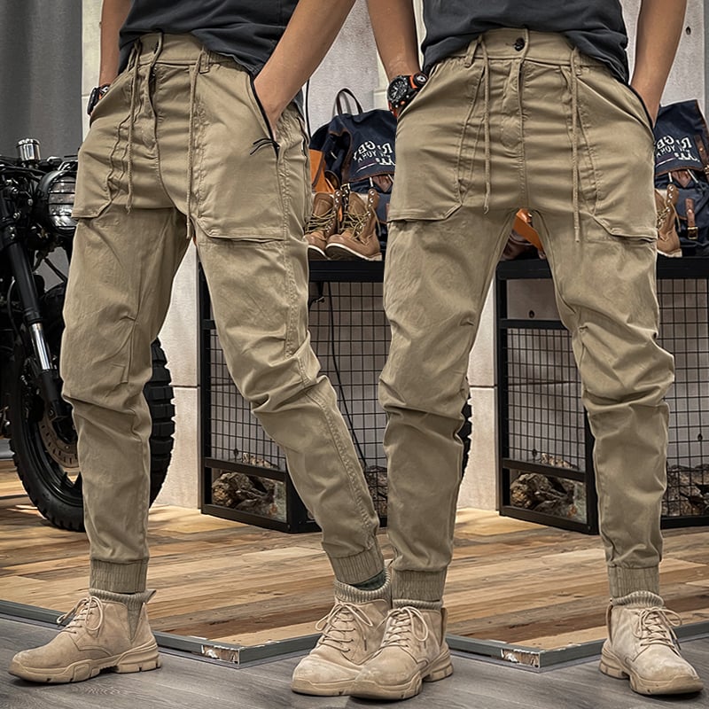 Pantalon Cargo Jogger Homme - Coupe Confort - Poches Multiples - Bas Élastiqué