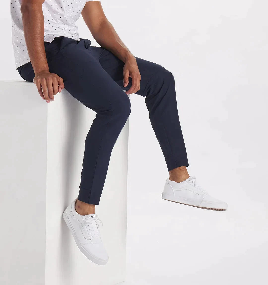 Pantalon Homme - Coupe Slim Ajustée - Tissu Stretch Confortable - Style Élégant