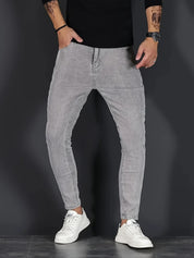 Jean Skinny Homme - Coupe Ajustée - Stretch Confortable - Style Moderne Casual