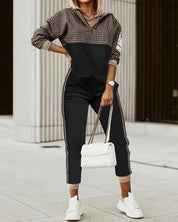 Ensemble Survêtement Femme - Coupe Confortable - Haut Demi-Zippé - Pantalon Jogger