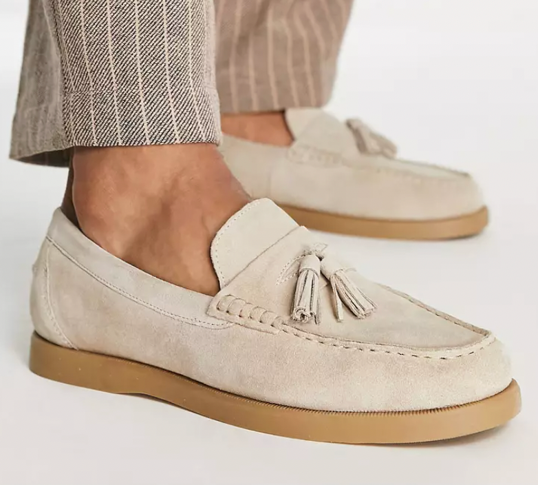 Mocassins Homme - Cuir Suédé - Détails à Glands - Confort et Élégance