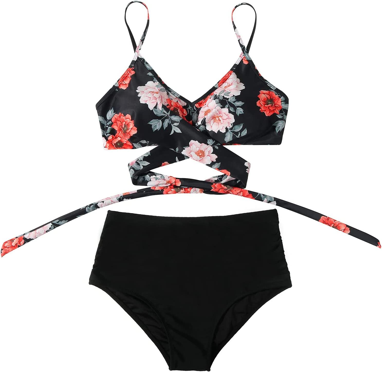 Necy - Ensemble de bikini taille haute pour femme