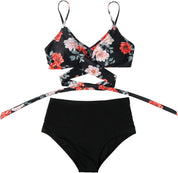 Necy - Ensemble de bikini taille haute pour femme