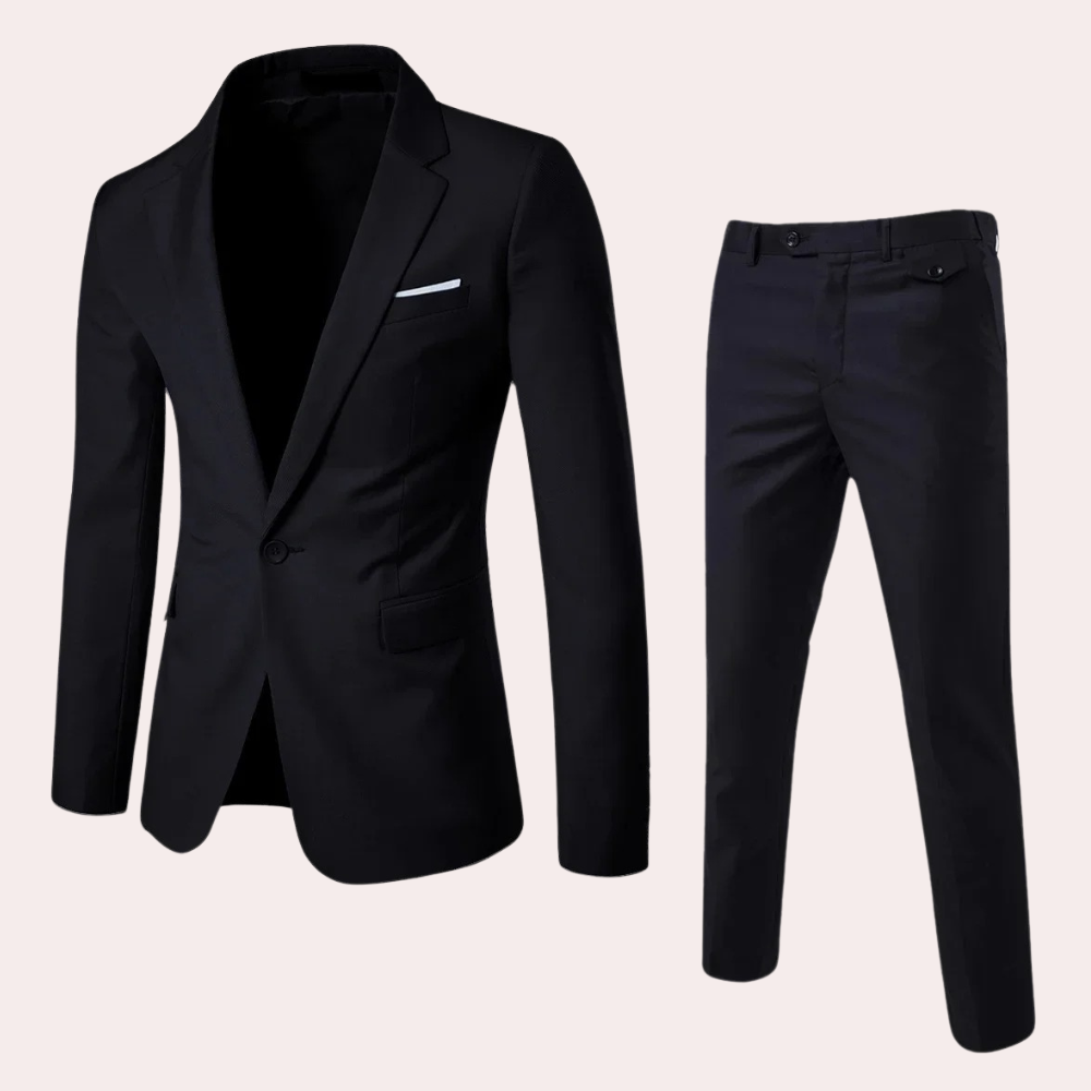 Costume Homme - Veste Cintrée 1 Bouton - Pantalon Slim - Élégant et Raffiné