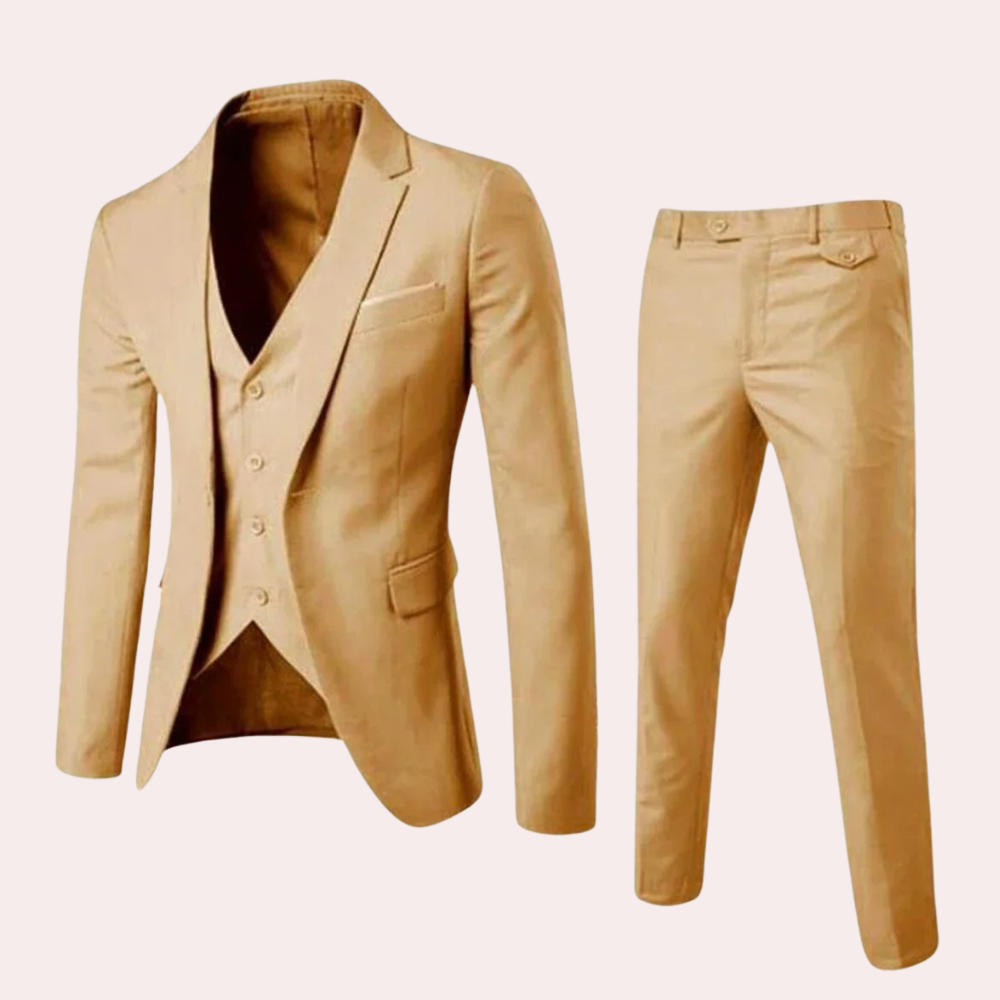 Costume Homme - Veste Cintrée 1 Bouton - Pantalon Slim - Élégant et Raffiné