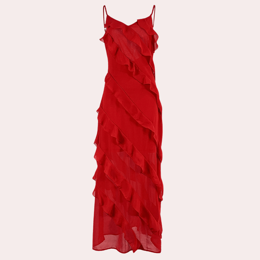 ADRÍENNE – Élégante robe longue avec flèches