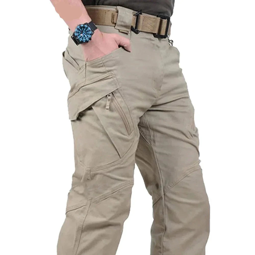 Pantalon Cargo Homme - Coupe Confortable - Tissu Résistant - Multiples Poches Tactiques