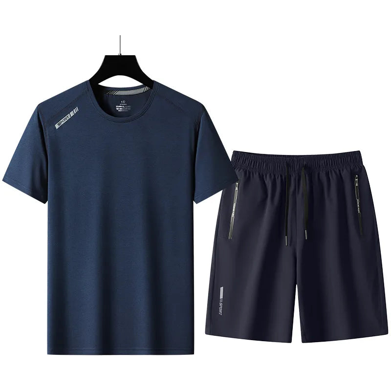 Ensemble de Sport Homme - T-Shirt Col Rond & Short - Respirant & Confort Ajustable