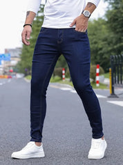 Jean Skinny Homme - Coupe Ajustée - Stretch Confortable - Style Moderne Casual