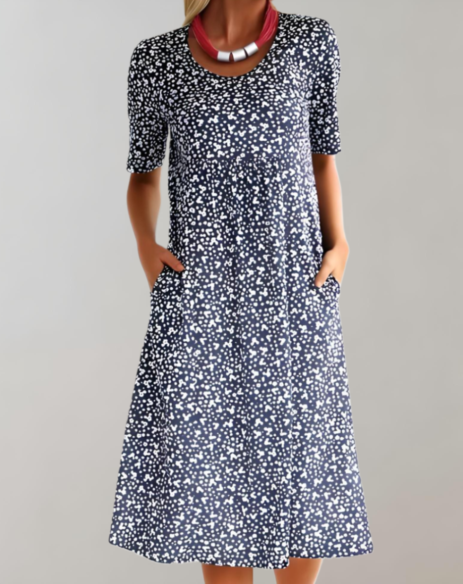 Robe d'été femme en V - Robe élégante et respirante pour l'été