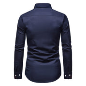 Chemise Habillée Homme - Coupe Ajustée - Manches Longues - Col Classique Élégant