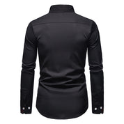 Chemise Habillée Homme - Coupe Ajustée - Manches Longues - Col Classique Élégant