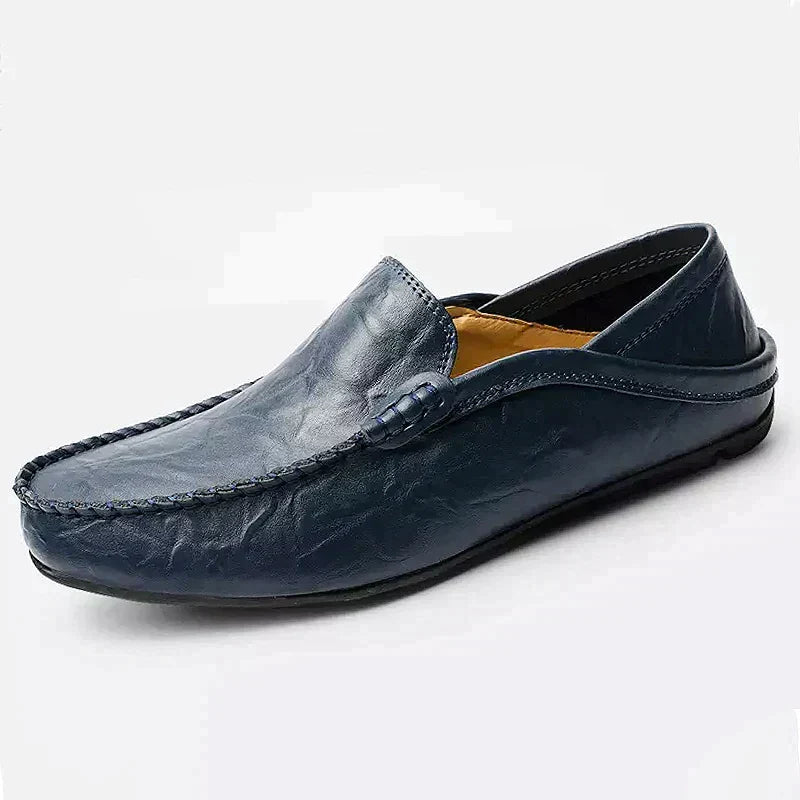 Mocassins Homme - Cuir Véritable - Confort Sans Lacets - Semelle Antidérapante