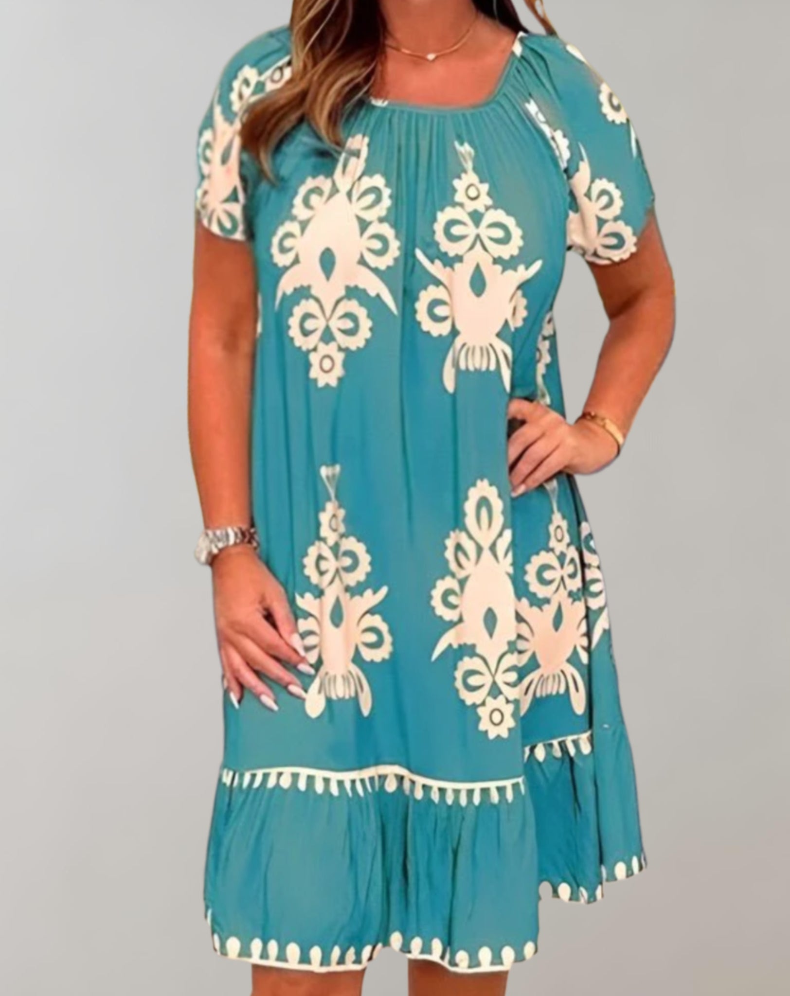 Robe d’été femme avec imprimé - Style élégant et respirant