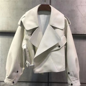 Veste en cuir rétro élégante - Demie