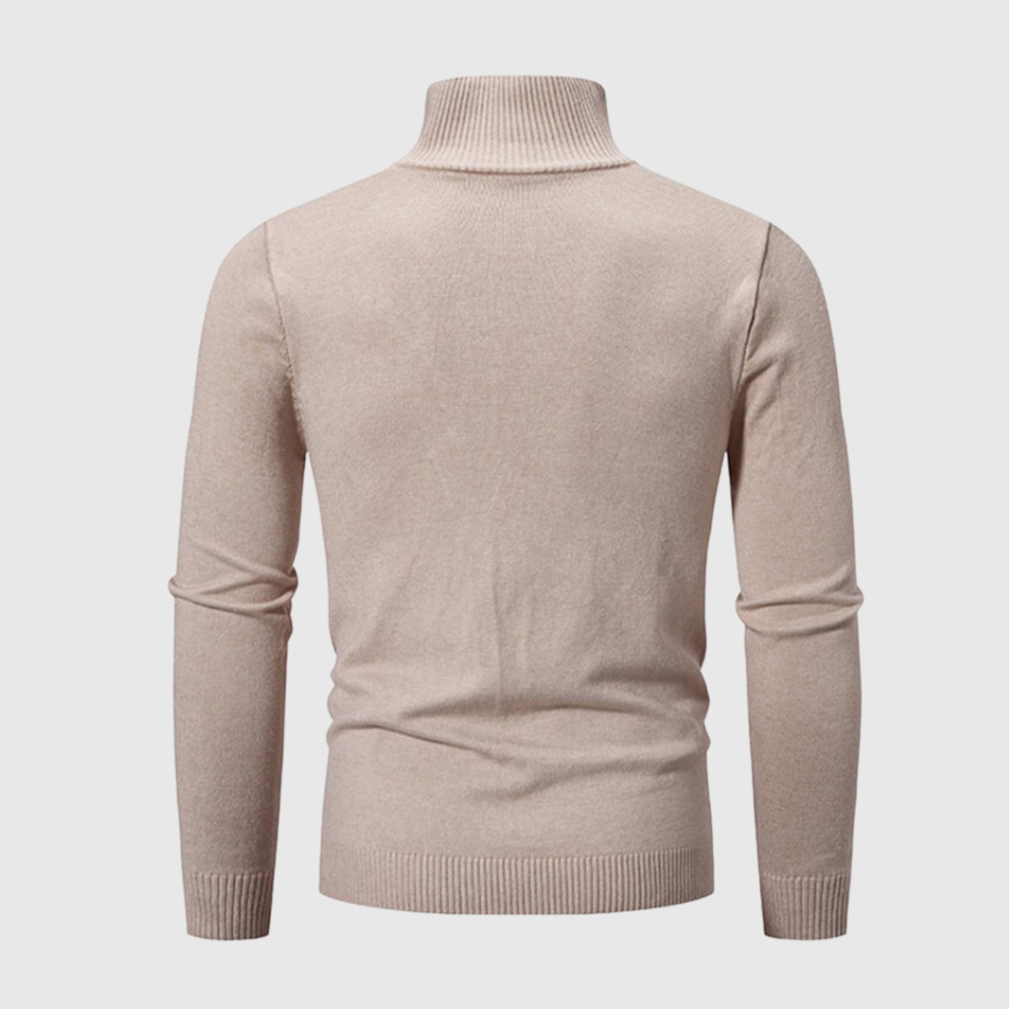 Pull zippé col montant homme - Coupe ajustée - Design côtelé - Tissu confortable