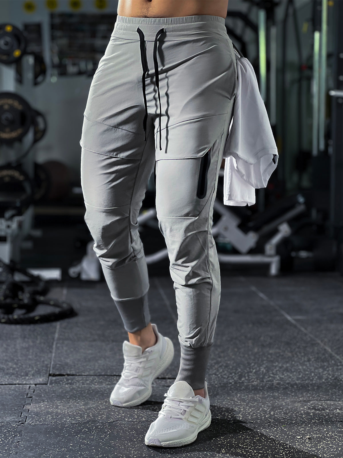 Pantalon Jogger Homme - Taille Élastique avec Cordon - Léger et Confortable - Poches Sécurisées