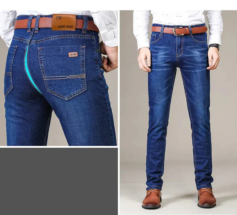 Jean slim homme - Coupe ajustée - Denim confortable - Style 5 poches classique