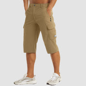 Short cargo homme - Coupe décontractée - Poches multiples - Longueur genou