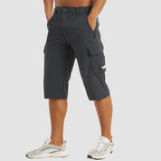 Short cargo homme - Coupe décontractée - Poches multiples - Longueur genou