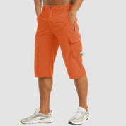 Short cargo homme - Coupe décontractée - Poches multiples - Longueur genou