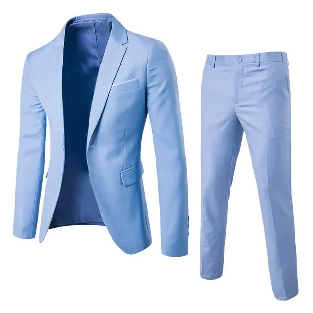 Costume Homme - Coupe Ajustée - Blazer Élegant et Pantalon Tailleur - Tenue Formelle