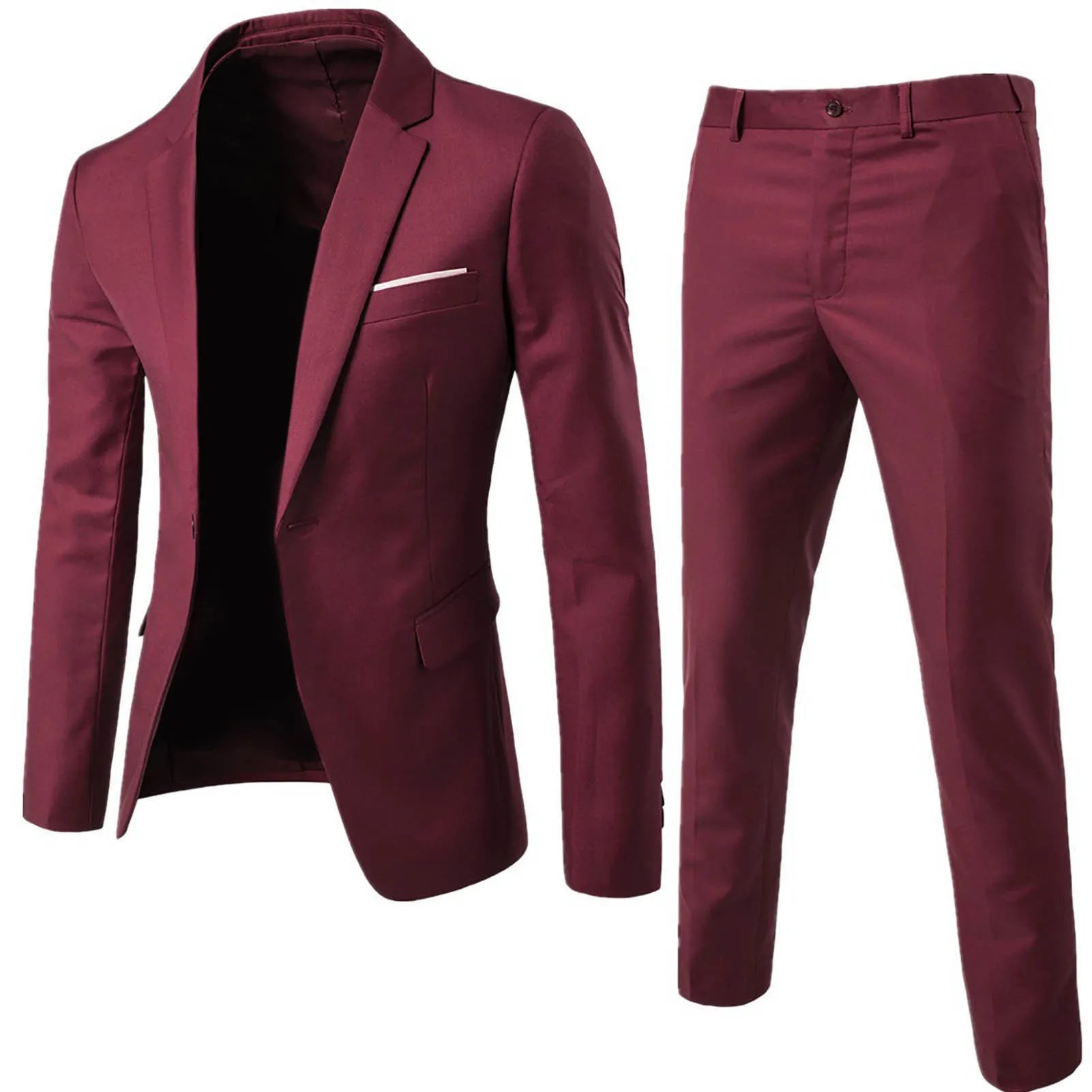 Costume Homme - Coupe Ajustée - Blazer Élegant et Pantalon Tailleur - Tenue Formelle