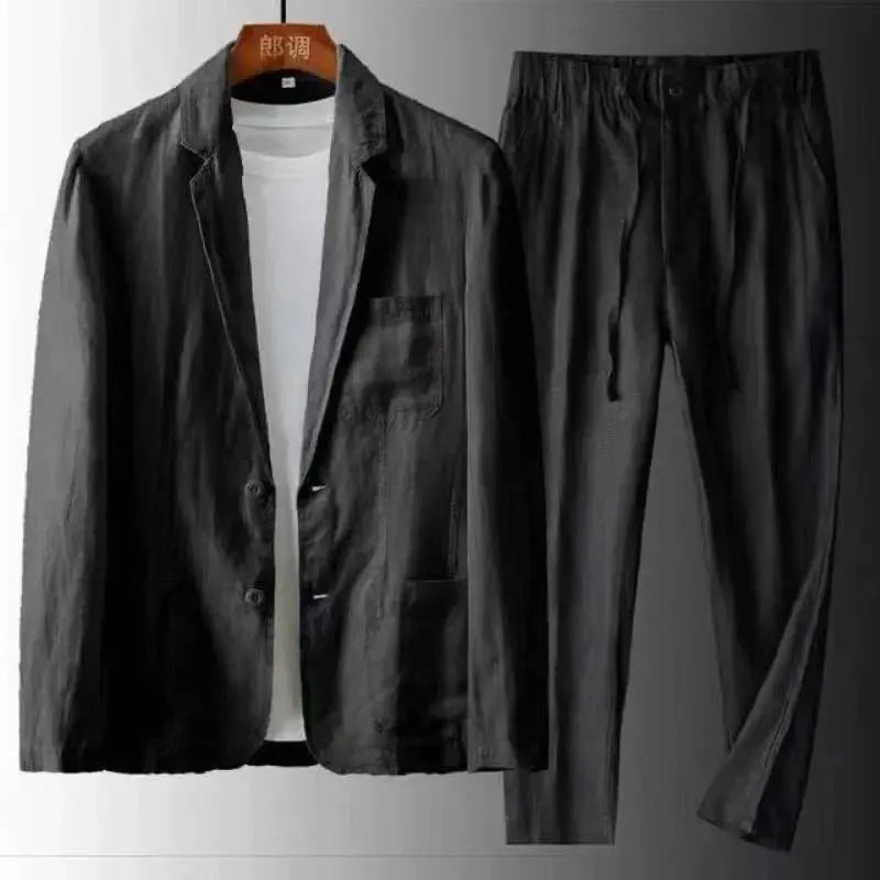 Ensemble Costume Homme - Veste Ajustée Légère - Pantalon Coupe Droite Élégant