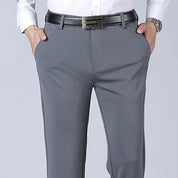 Pantalon de Costume Homme - Coupe Droite Élégante - Taille avec Passants - Style Habillé