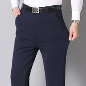 Pantalon de Costume Homme - Coupe Droite Élégante - Taille avec Passants - Style Habillé