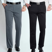 Pantalon de Costume Homme - Coupe Droite Élégante - Taille avec Passants - Style Habillé