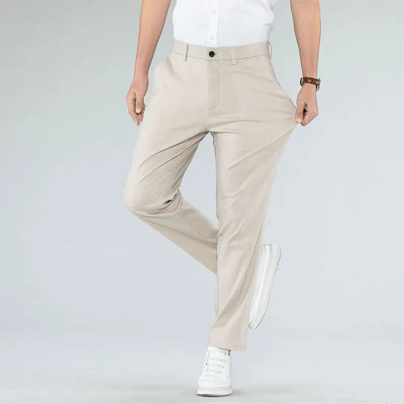 Pantalon Chino Homme - Coupe Droite - 100% Coton Respirant - Style Décontracté