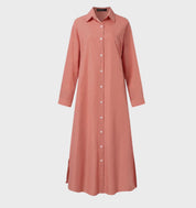 Robe longue d'été femme - Décontractée avec col en V